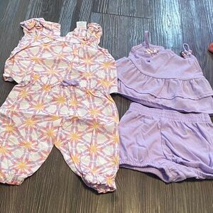 Wonderkids Floral and Purple Baby Outfit Set